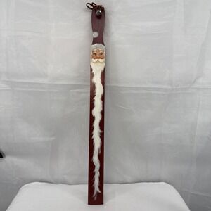 Hand Painted Santa Claus On Paint Stirrer  Signed Christmas Decor One Of‎ A Kind